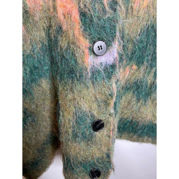 ZARA‎ Landscape Knit Cardigan Coat Multicolor Oversized - Picture 6 of 8